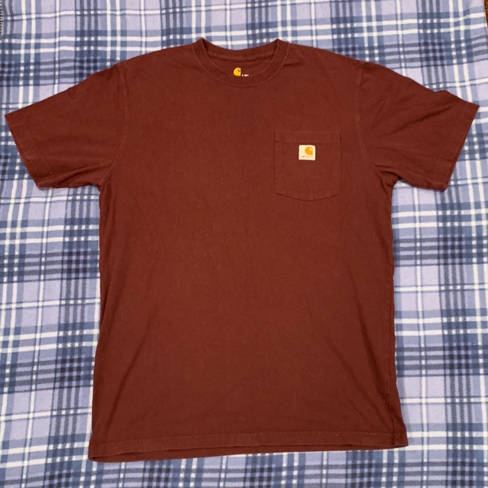 Burgundy Carhartt Poket Tee